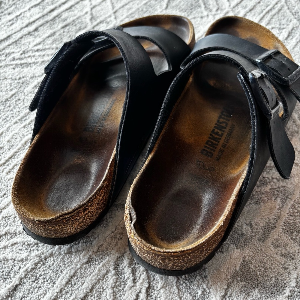 Birkenstock Arizona Black Sandals Size 38 - Picture 9 of 11